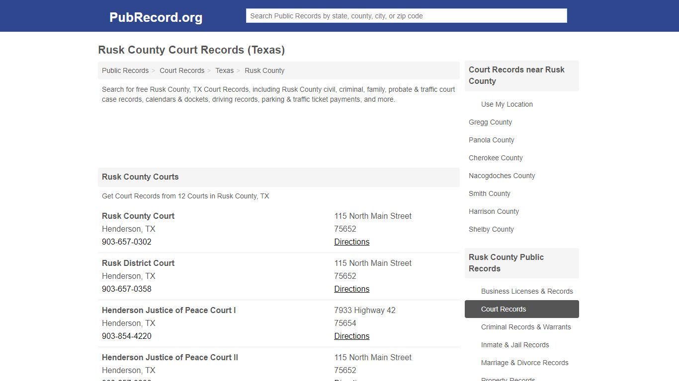 Free Rusk County Court Records (Texas Court Records)